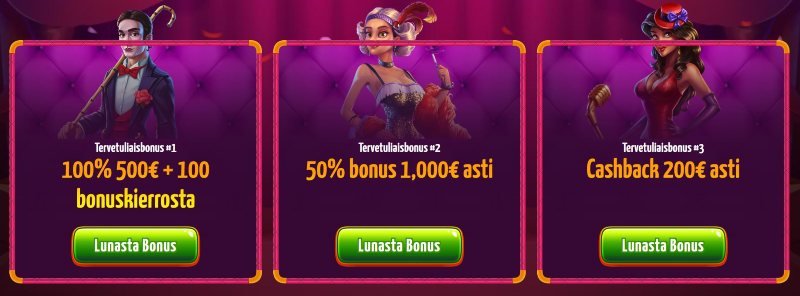 winota casino bonus vaihtoehdot