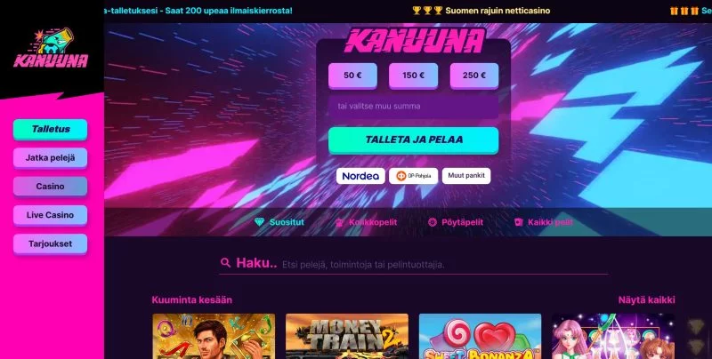 kanuuna casino etusivu suomi tervetuloa