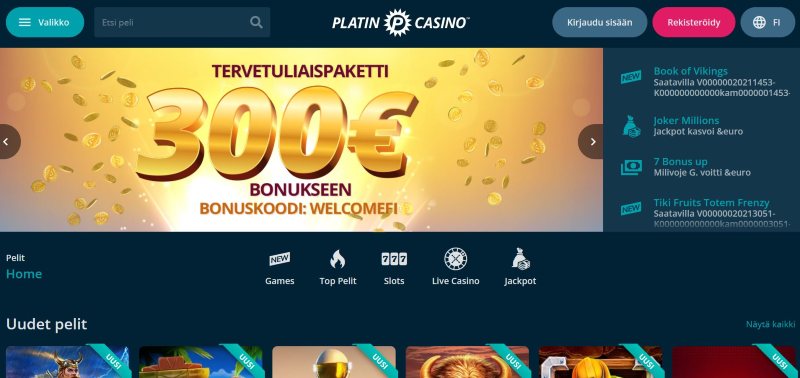 platincasino suomi etusivu