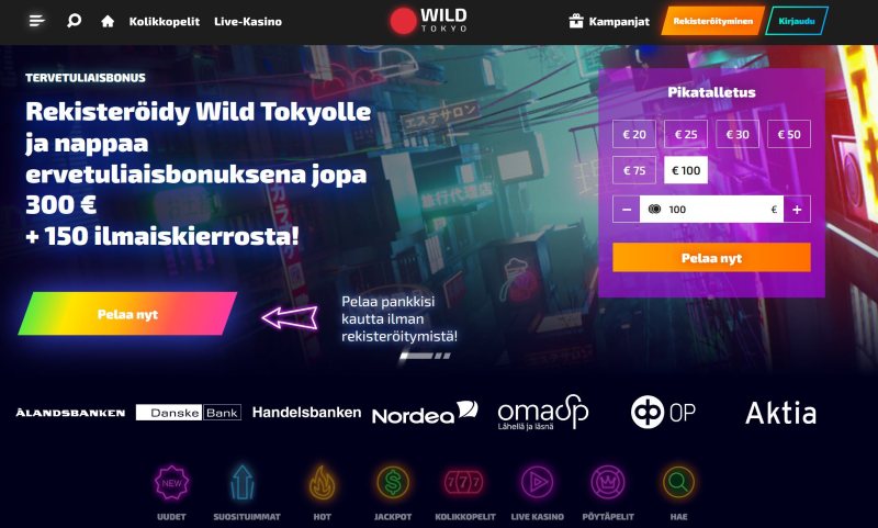 wild tokyo casino etusivu suomi