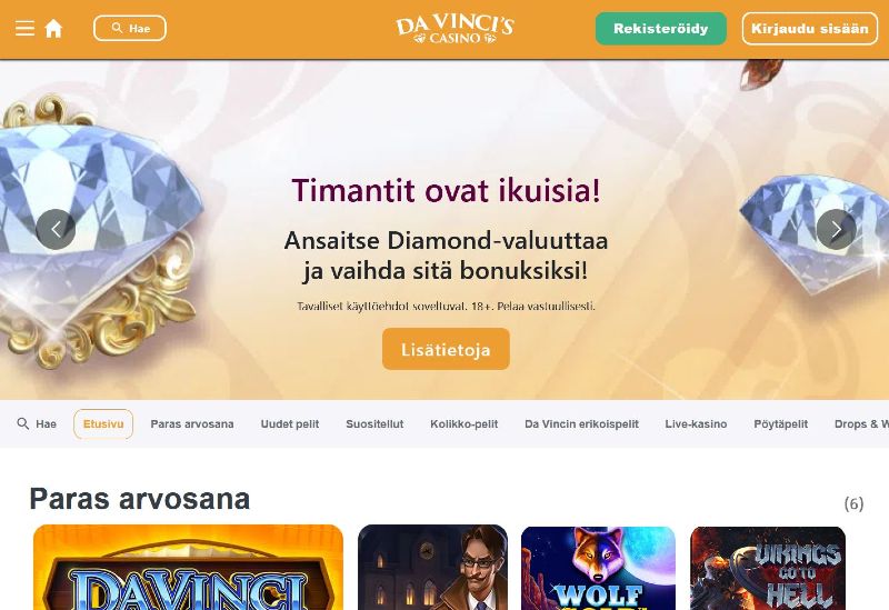 da vinci's casino suomi etusivu