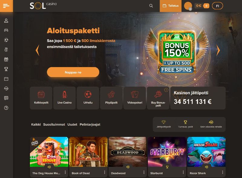 sol casino suomi etusivu