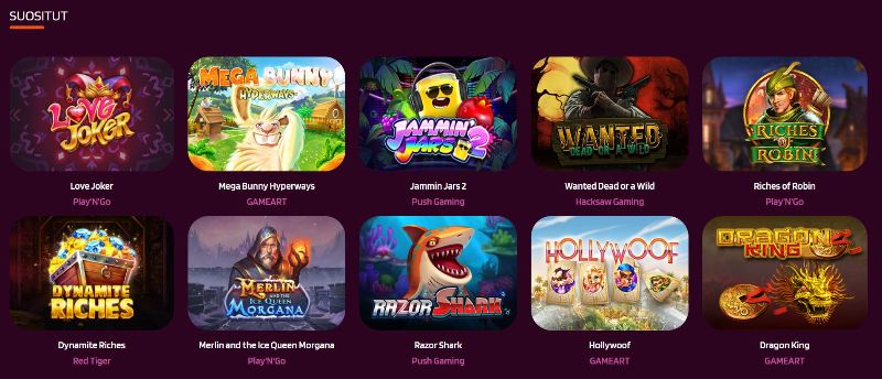 happyspins casino suositellut pelit