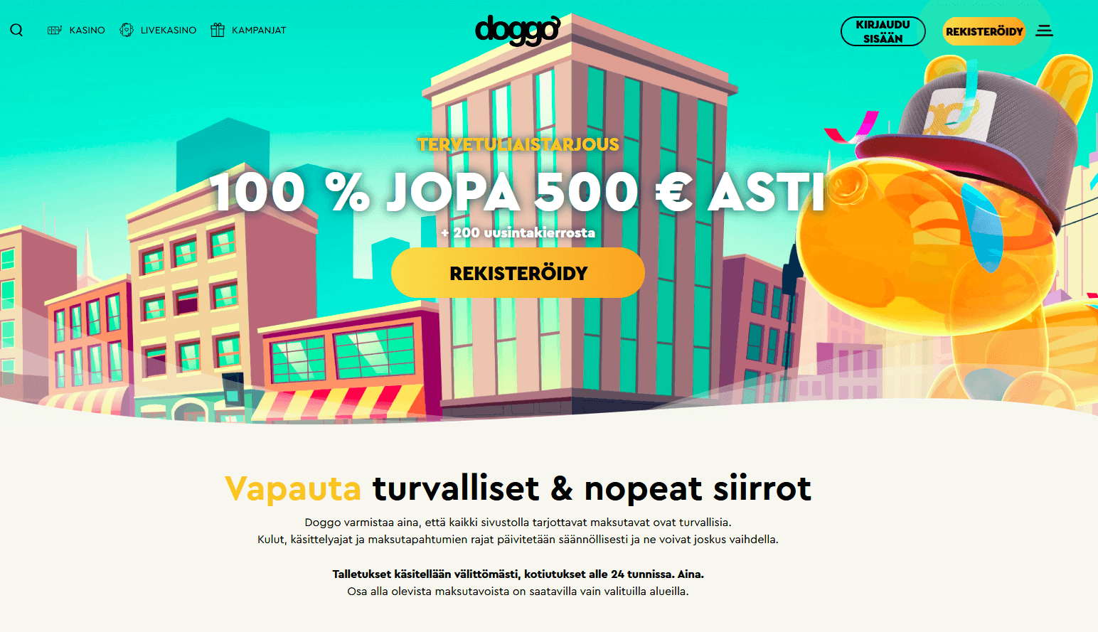 doggo casino bonus etusivu kuvankaappaus