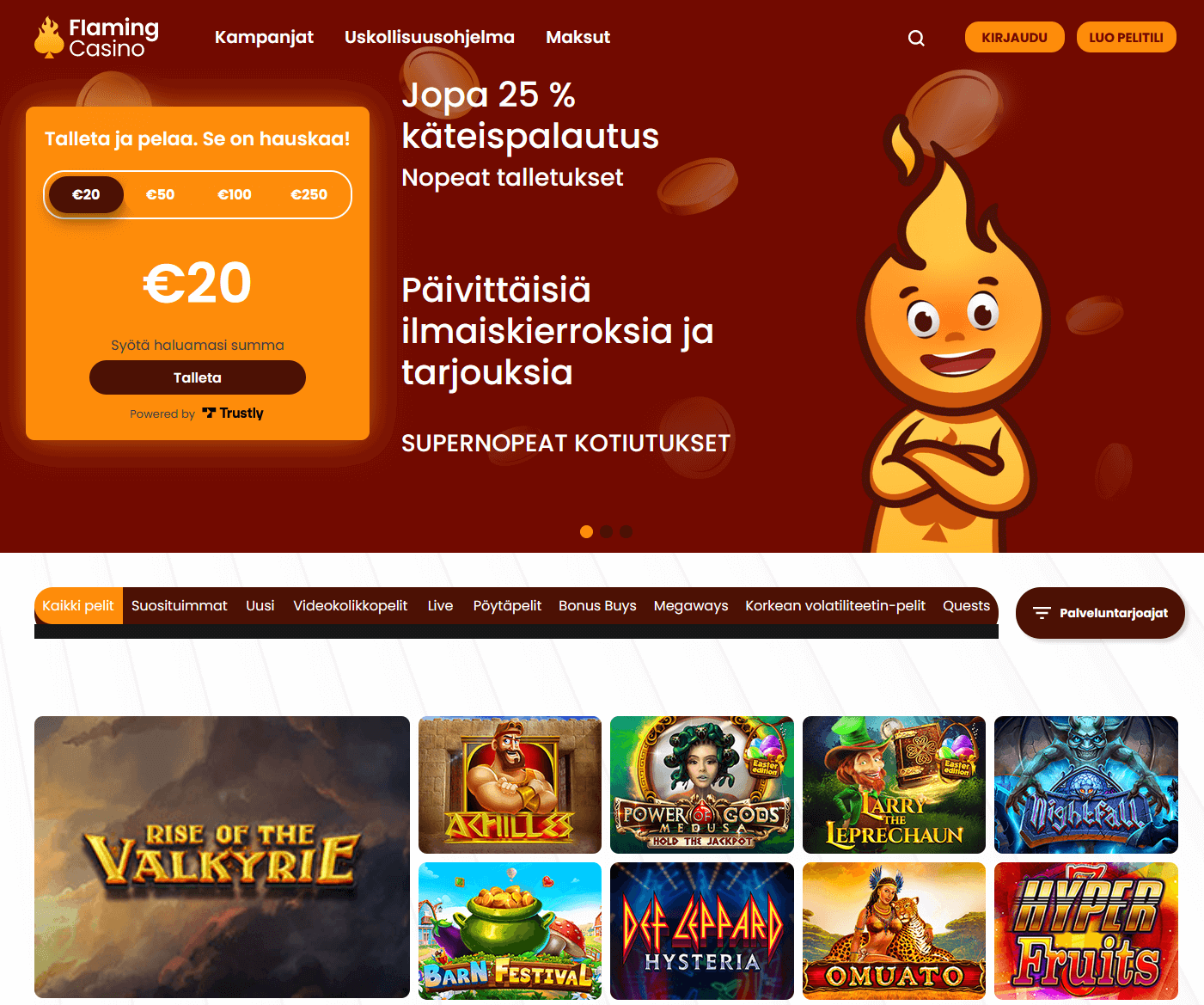 flaming casino etusivu ja bonus