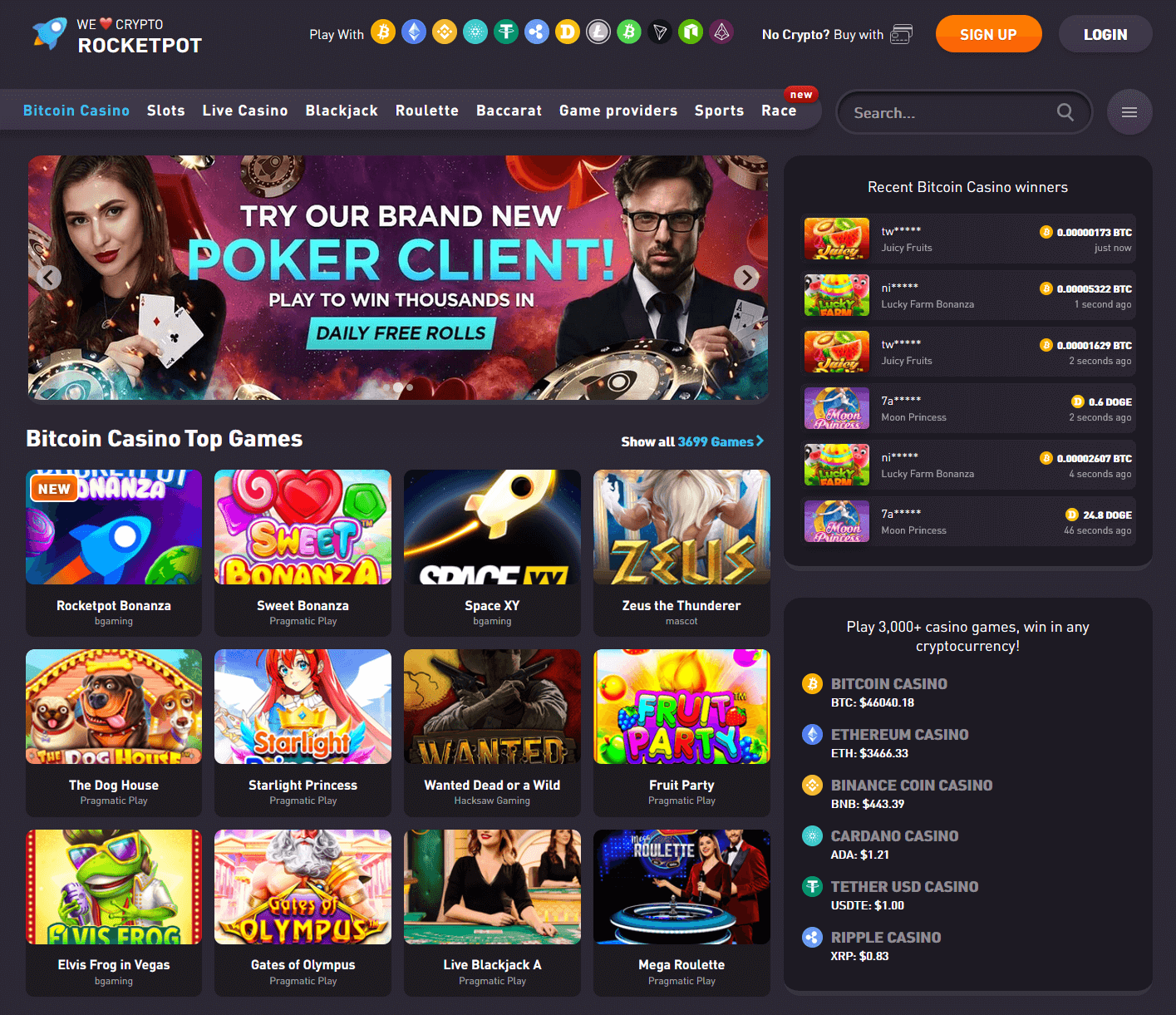 rocketpot casino bonus etusivu kuvankaappaus