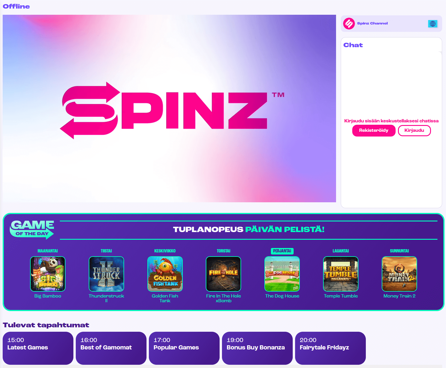 spinz casino stream