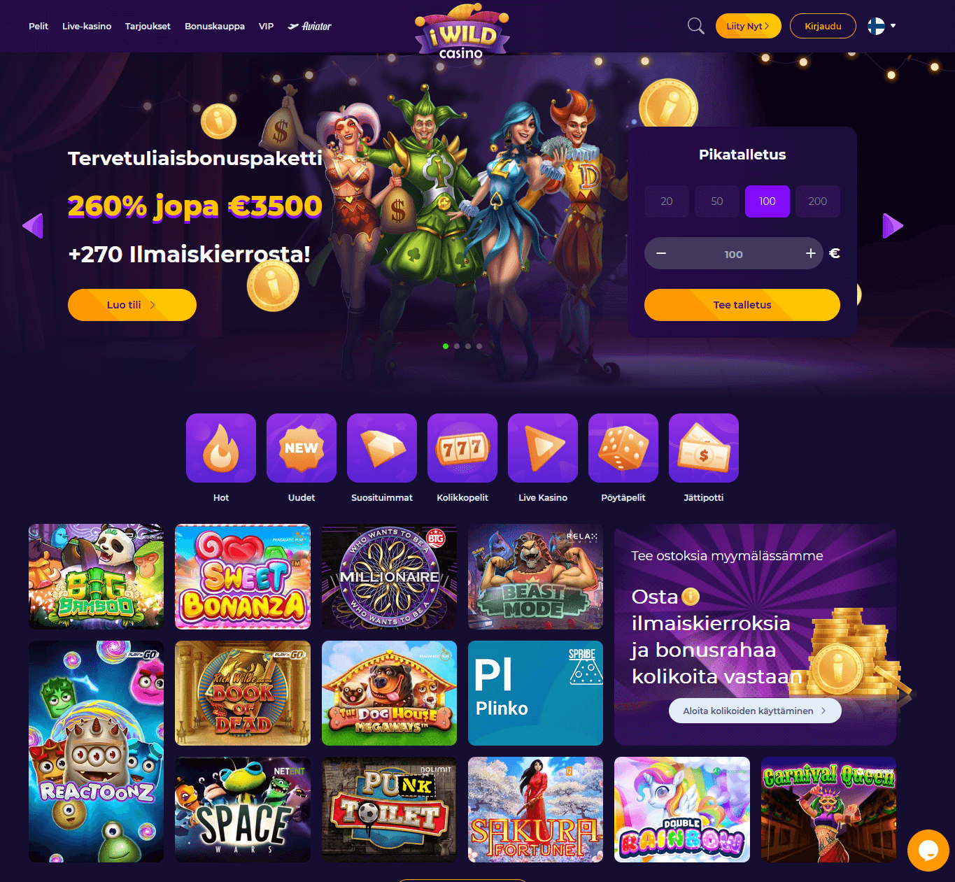 iwild casino etusivu bonus kuvankaappaus