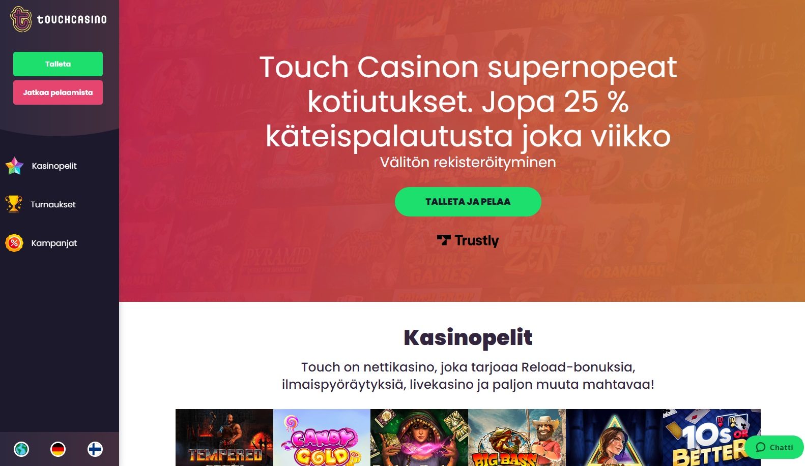 Touch Casino etusivu