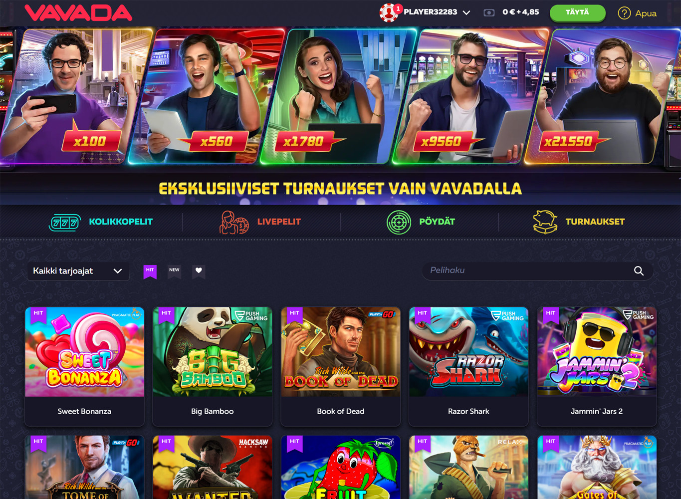Vavada Casino screenshot
