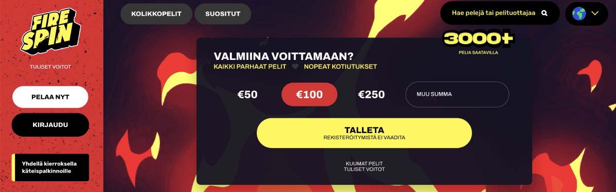 FireSpin Casino talletukset Briten avulla