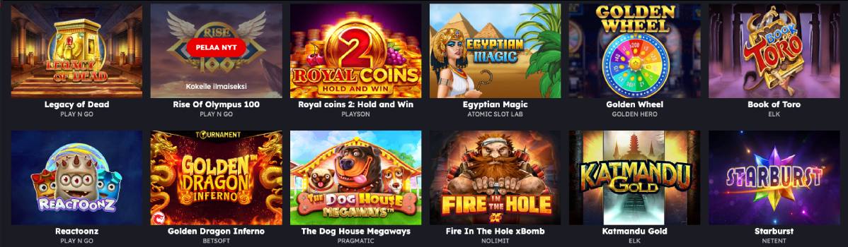 Yugibet Casino kolikkopelit