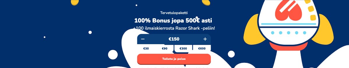 Buusti Casino tervetuliaisbonus