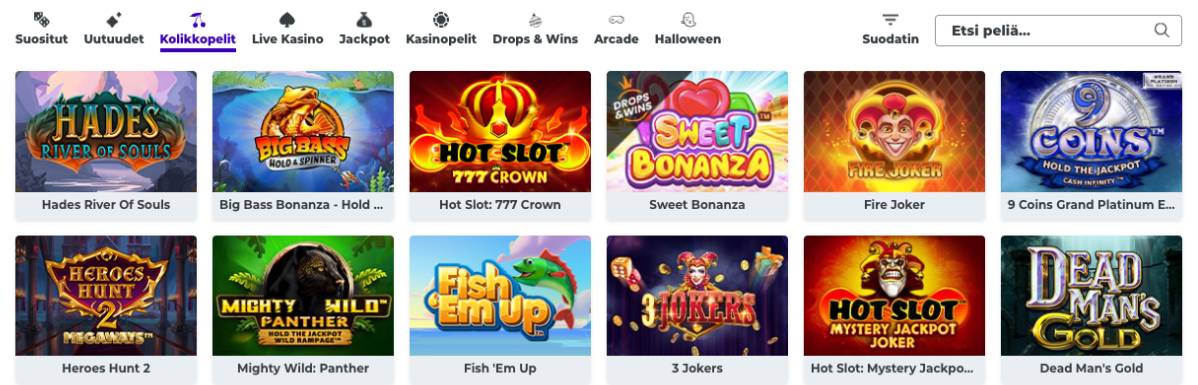 Boost Casino kolikkopelit