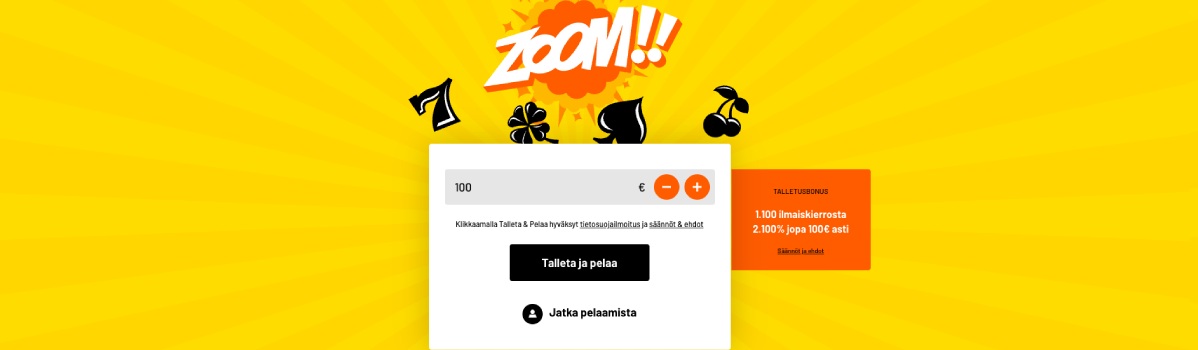 Kazoom Casino talletus ja bonus