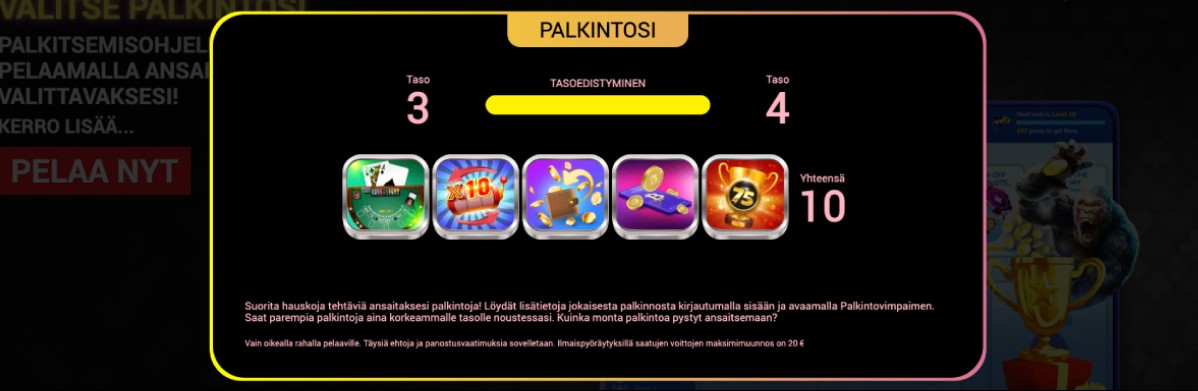 RedAxePlay Casino palkinnot