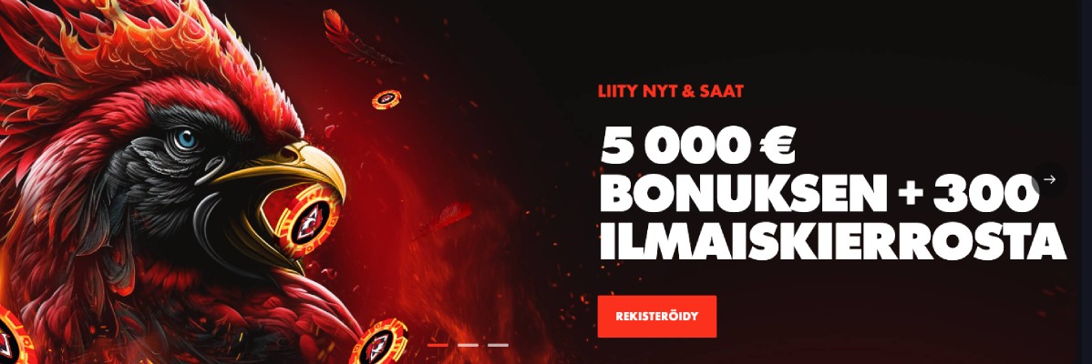 Rooster Bet Casino bonus uudelle pelaajalle