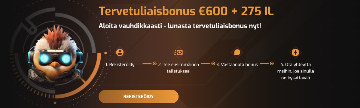 Hugo Casino tervetuliaisbonus